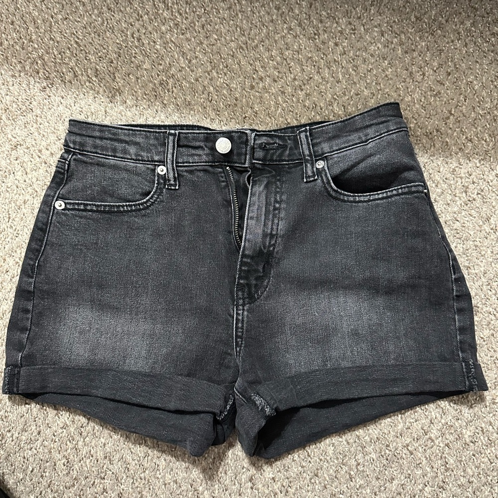 Classic Black Denim Women's Shorts